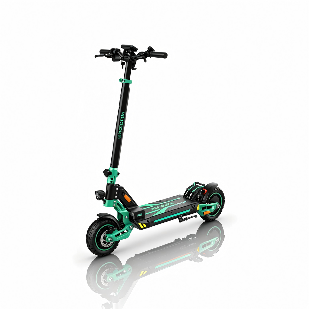BOGE BGV2 Dual Motor Electric Scooter 10" 48V 15.6Ah 2x600W 1200W Peak 50km/h Foldable Commuter E-Scooter - Olive Green