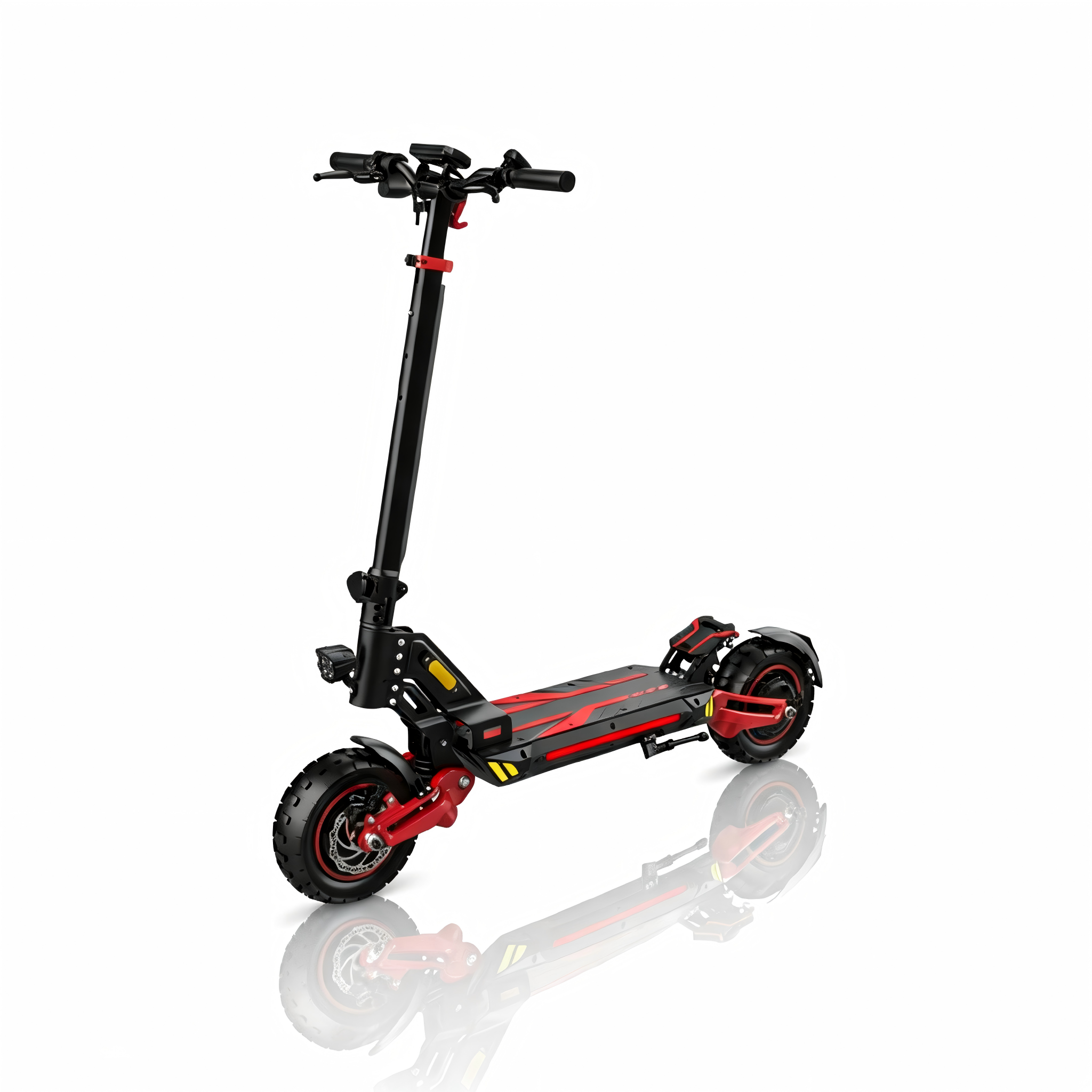 BOGE BGV2 Dual Motor Electric Scooter 11" 48V 15.6Ah 2x600W 1200W Peak 50km/h Foldable Commuter E-Scooter - Red